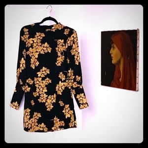 Topshop Black Floral Mini worn once size 6